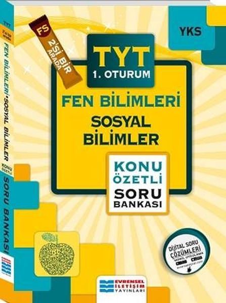 Evrensel YKS 1. Oturum TYT Fen Bilimleri Sosyal Bilimler Konu Özetli Soru Bankası