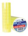 Ofica Fiyat Makinası Etiketi 600lük Sarı FB 28 (10lu Paket)