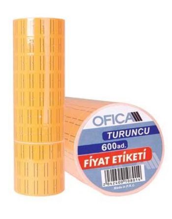 Ofica Fiyat Makinası Etiketi 600lük Turuncu FB 30 (10lu Paket)