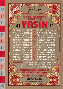 Rahle Boy  41 Yasin 2 Renk Türkçeli-Ayfa014, Ayfa Basın Yayın