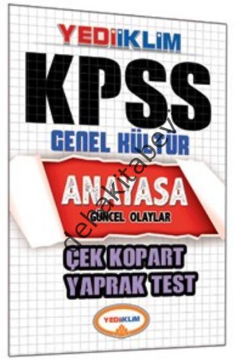 2016 KPSS Genel Kültür Anayasa Güncel Konular Çek Kopart Yaprak Test