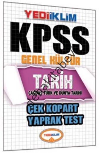 2016 KPSS Genel Kültür Tarih Çağdaş Türk ve Dünya Tarihi Çek Kopart Yaprak Test