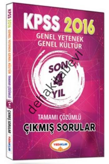 2016 KPSS Genel Yetenek Genel Kültür Son 4 Yıl Tamamı Çözümlü Çıkmış Sorular