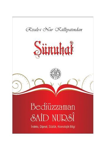 Sünühat (1360-Cep Boy-İndeksli), Yeni Asya Neşriyat
