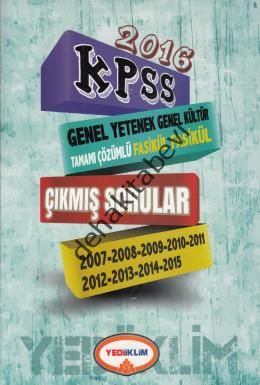 2016 KPSS Genel Yetenek Genel Kültür Tamamı Çözümlü Fasikül Fasikül Çıkmış Sorular
