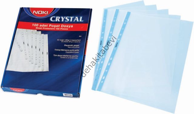 NOKİ A4 POŞET DOSYA PP CRİSTAL 100 LÜ