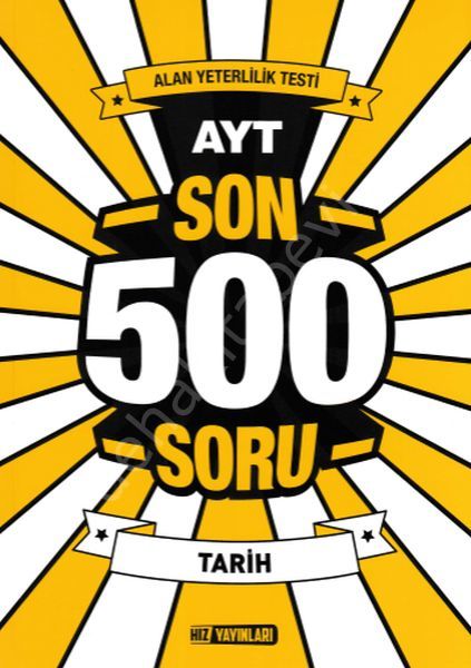 Hız AYT Son 500 Soru Tarih-KAMPANYALI, Hız Yayınları