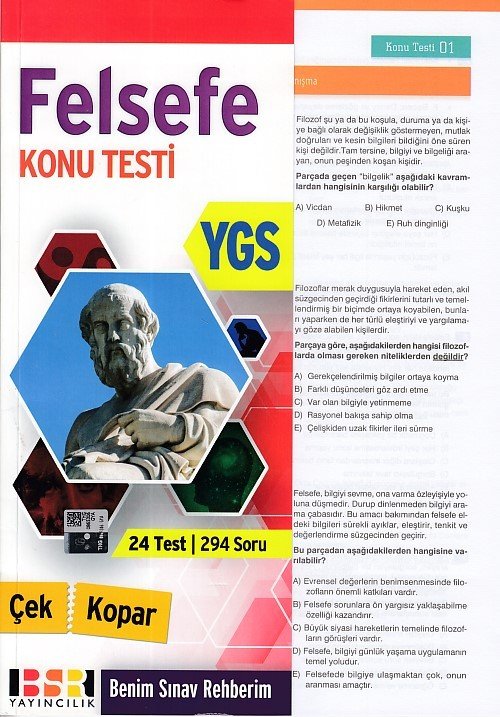 BSR YGS Felsefe Çek Kopar Konu Testi