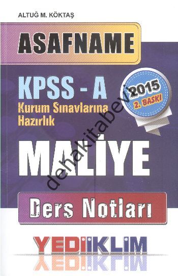 Yediiklim Maliye Ders Notları