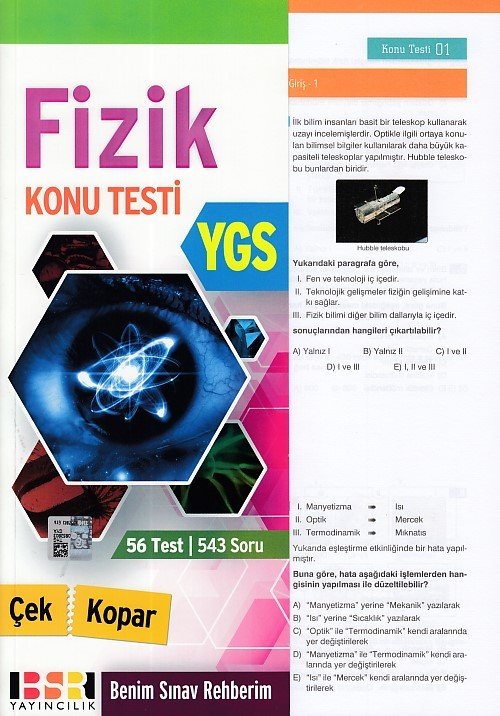 BSR YGS Fizik Çek Kopar Konu Testi
