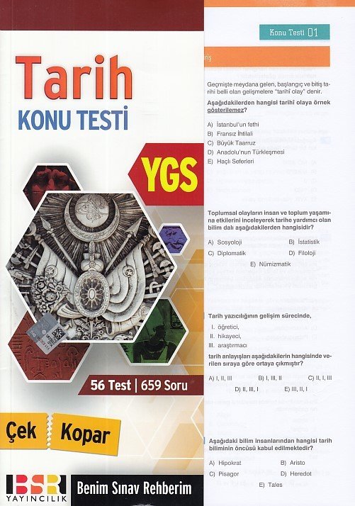 BSR YGS Tarih Çek Kopar Konu Testi