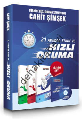 21 Adımda Etkin Ve Hızlı Okuma Eğitim Seti (4 Kitap Set), Cahit Şimşek