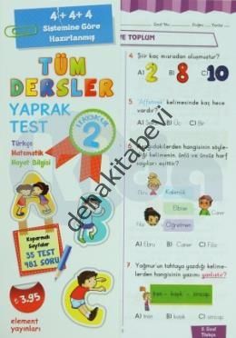 2. Sınıf Tüm Dersler Yaprak Test, Element Yayınları