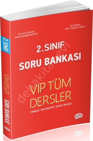 2. Sınıf VIP Tüm Dersler Soru Bankası  Kırmızı Kitap, Editör Yayınevi