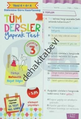 3. Sınıf Tüm Dersler Yaprak Test, Element Yayınları