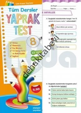 8. Sınıf Tüm Dersler Yaprak Test, Element Yayınları