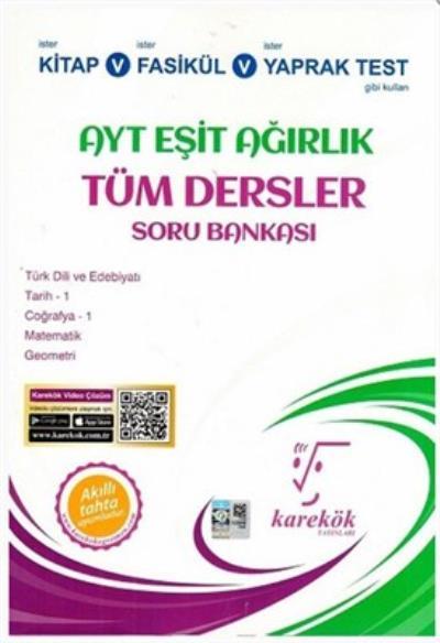 Karekök AYT Eşit Ağırlık Tüm Dersler Soru Bankası