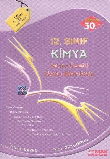 12. Sınıf Kimya Konu Özetli Soru Bankası - Yasin Kayar;Fuat Ertuğrul