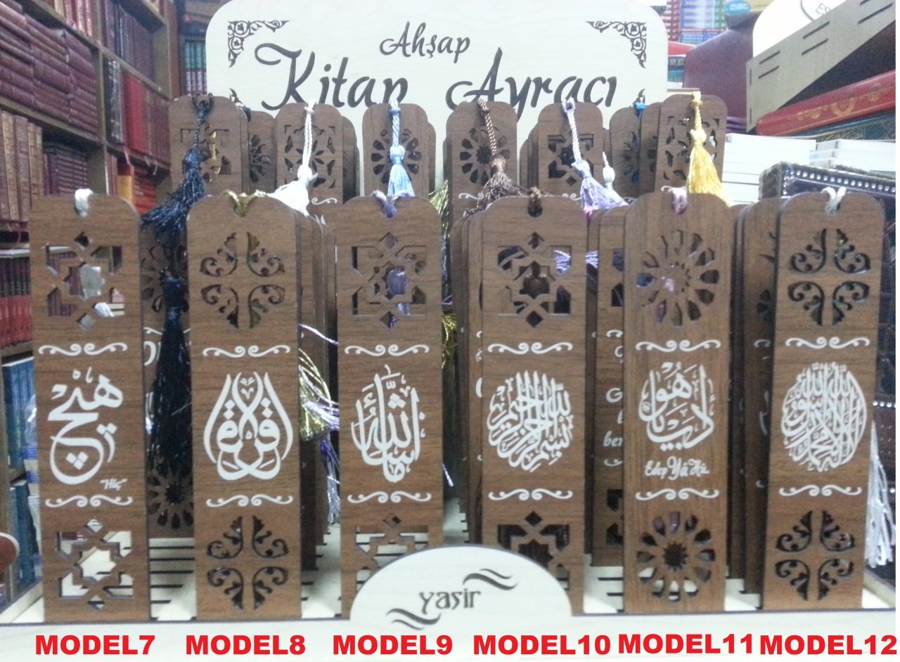 Püsküllü Ahşap Kitap Ayracı -1 ADET Model 11