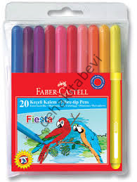 Faber-Castell Fiesta Keçeli Kalem, 20'li