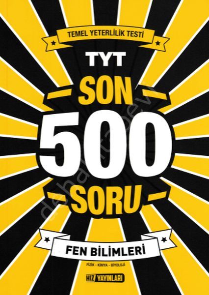 Hız TYT Son 500 Soru Fen Bilimleri-KAMPANYALI, Hız Yayınları