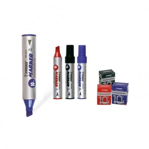 10MM JUMBO PERMANENT KALICI YAZI KALEMİ 12 ADET KIRMIZI