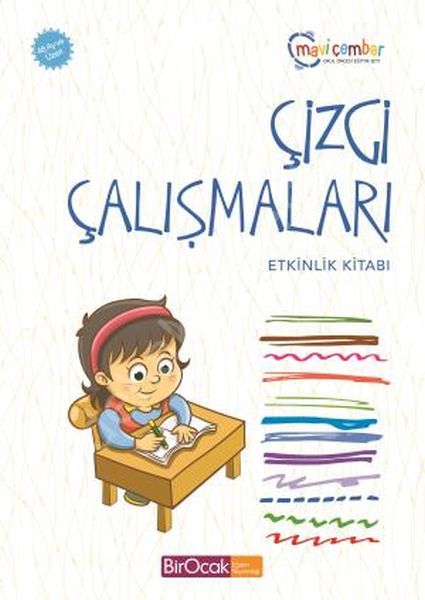 Çizgi Çalışmaları Etkinlik Kitabı - Mavi Çember (48 Ay ve Üzeri)