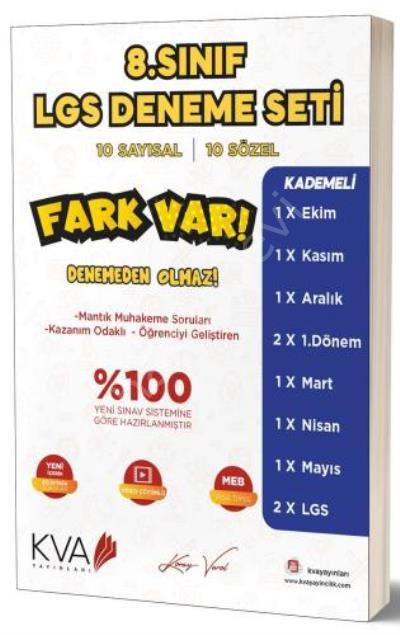 Koray Varol 8.Sınıf Lgs deneme seti , Koray Varol Yayınları