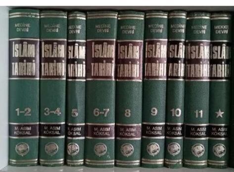 2.el, İslam Tarihi, 12 cilt, M. Asım Köksal yeşil renk