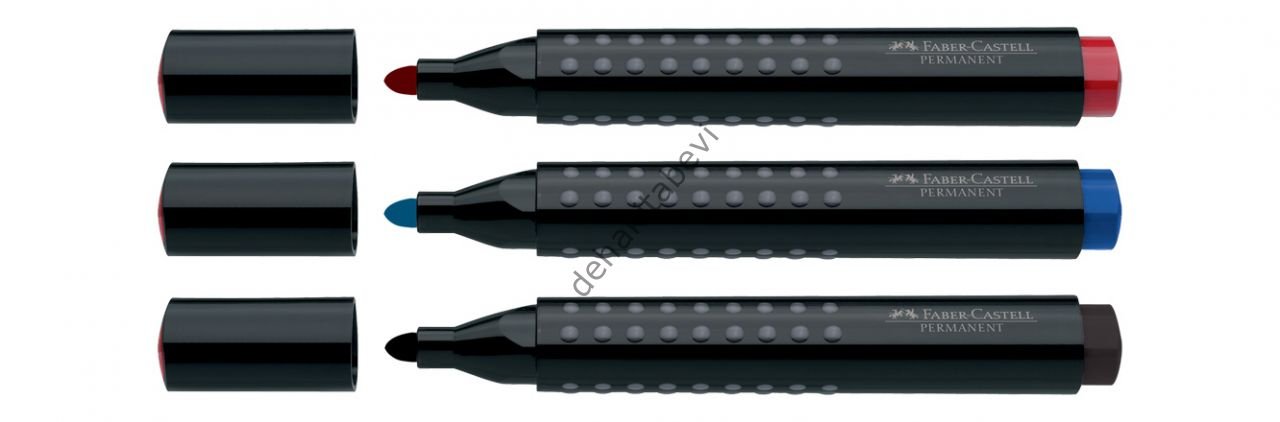 Faber-Castell Grip Permanent Markör Yuvarlak Uç, Siyah 10'lu