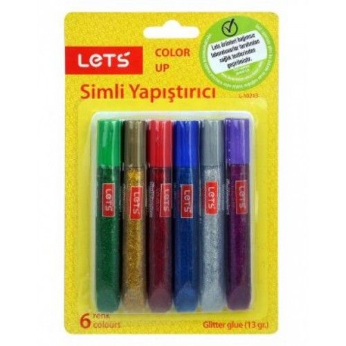 Lets Simli Yapıştırıcı 13 gr. 6 adet 6 renk