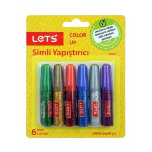 Lets Simli Yapıştırıcı 6gr. 6 adet 6 renk