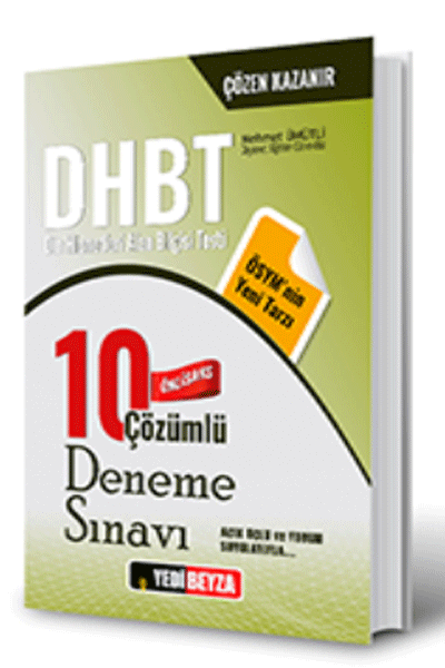Yedibeyza 2018 DHBT Ön Lisans Çözümlü 10 Deneme Sınavı Yeni, Mehmet Ümütli