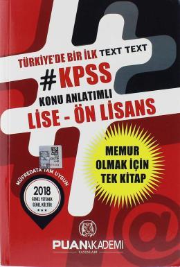 2018 KPSS Lise Ön Lisans TEXT TEXT Konu Anlatımlı