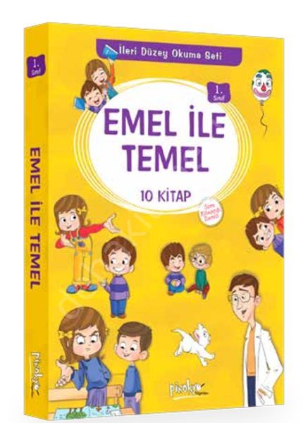 1. Sınıf Emel İle Temel Serisi (10 Kitaplık Set), Pinokyo Yayınları