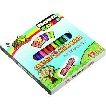 NOVA COLOR 12’Lİ UZUN NC-2112 Crayon Mum Boya