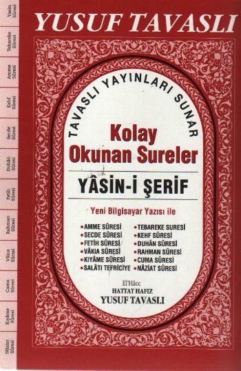 Kolay Okunan Sureler Yasin i Şerif El Boy E18, Tavaslı Yayınları