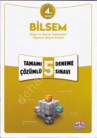 4.Sınıf BİLSEM Tamamı Çözümlü 5 Deneme, Editör Yayınevi