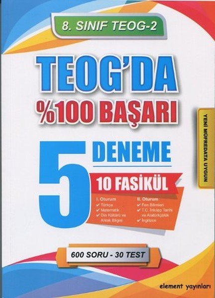 8. Sınıf TEOG 5 Deneme 10 Fasikül, Element Yayınları