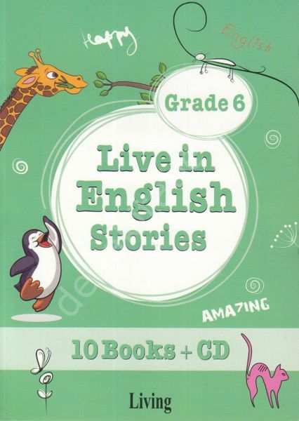 Live in English Stories Grade 6 - 10 Books-, Living English Dict