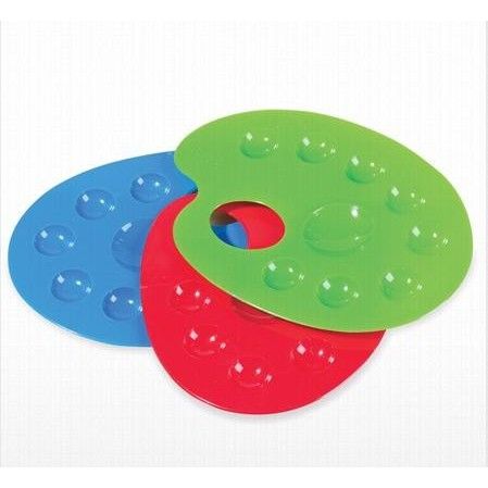 Plastik Palet Renkli YEŞİL RESİM PALETİ