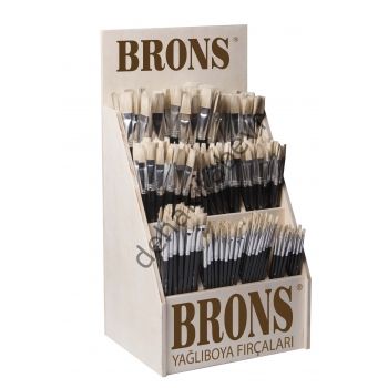 Brons Yağlıboya Fırça Standı, 288 adet fırça BR-521