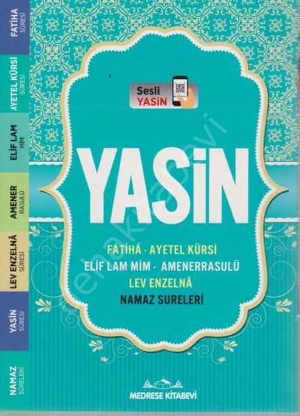 Sesli Yasin-i Şerif İri Yazılı Arapça (Çanta Boy), Medrese Kitapevi