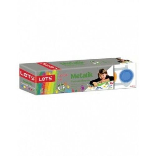 Lets 6 Renk Metalik Parmak Boyası 25 ml.