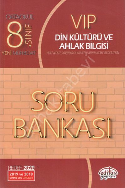 8. Sınıf VIP Din Kültürü Ve Ahlak Bilgisi Soru Bankası , Editör Yayınevi