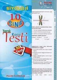 Palme 10. Sınıf Biyoloji Yaprak Konu Testi 20 Test