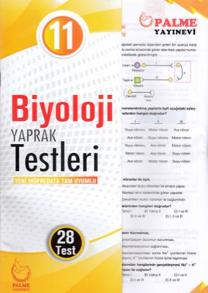 Palme 11. Sınıf Biyoloji Yaprak Testleri