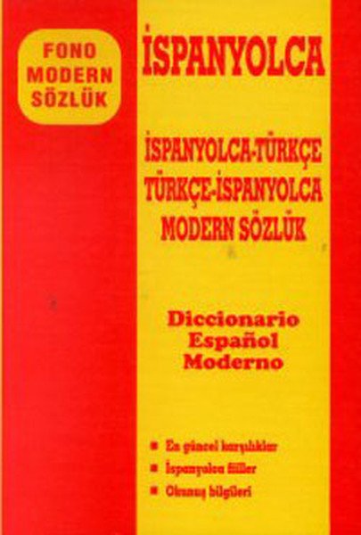 Fono İspanyolca Modern Sözlük İspanyolca Türkçe Türkçe İspanyolca