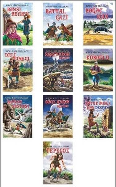 Büyük Türk Destanları Dizisi (10 Kitap) - 4.Sınıf, Damla Yayınevi