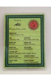 HZ ALİ'NİN KİMLİK KARTI (10 LU) pvc